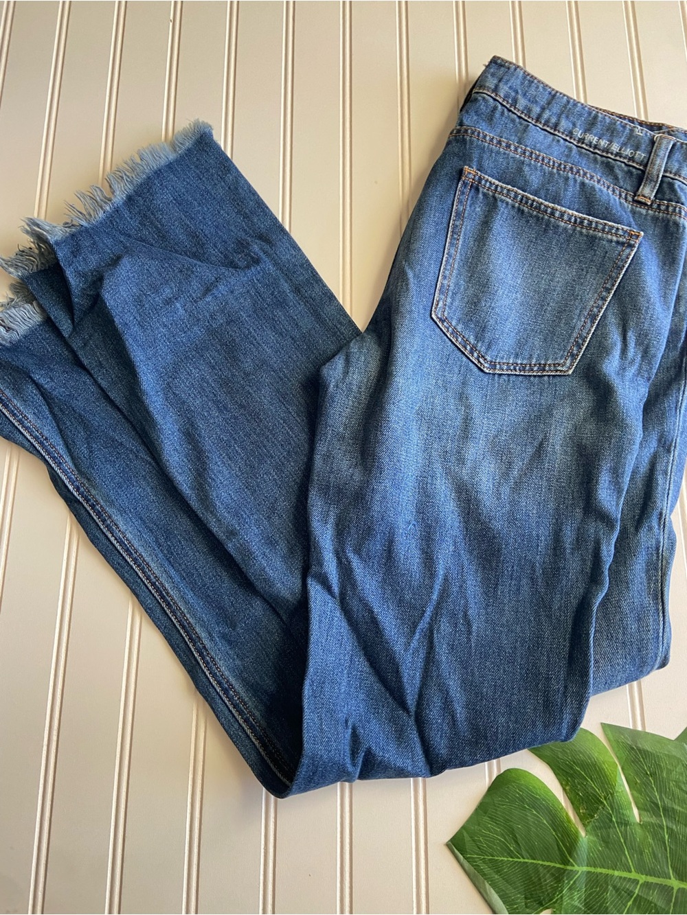 Current Elliott Straight Leg Ankle Cropped Jeans Sz:27